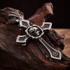 Vintage Holy Cross with Skull Necklace: A Profound Symbol of Faith's Darker Depths