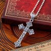925 Sterling Silver Vintage & Minimalist Style Cross Necklace: Distinctive Symbol of Faith
