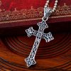 925 Sterling Silver Vintage & Minimalist Style Cross Necklace: Distinctive Symbol of Faith
