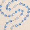 Christianartworkshop Handmade Crucifix Blue Crystal & Glass Our Lady Beads Divine Grace Rosary