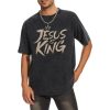 Christianartworkshop Jesus Is King Unisex Washed T-Shirt