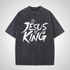 Jesus Is King Unisex Washed T-Shirt - Christian Artworkshop
