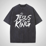 Jesus Is King Unisex Washed T-Shirt - Christian Artworkshop