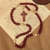 10mm Wine Wooden Beads Traditional Rosary: A Timeless Spiritual Companion