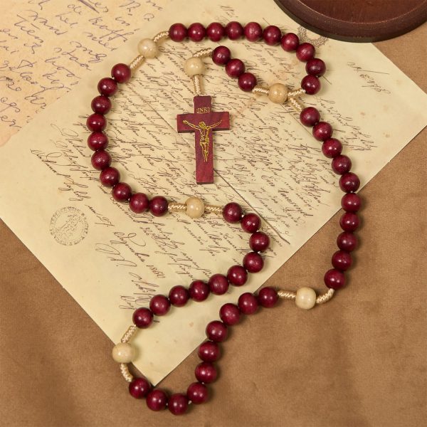 10mm Wine Wooden Beads Traditional Rosary: A Timeless Spiritual Companion