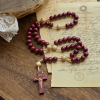 10mm Wine Wooden Beads Traditional Rosary: A Timeless Spiritual Companion