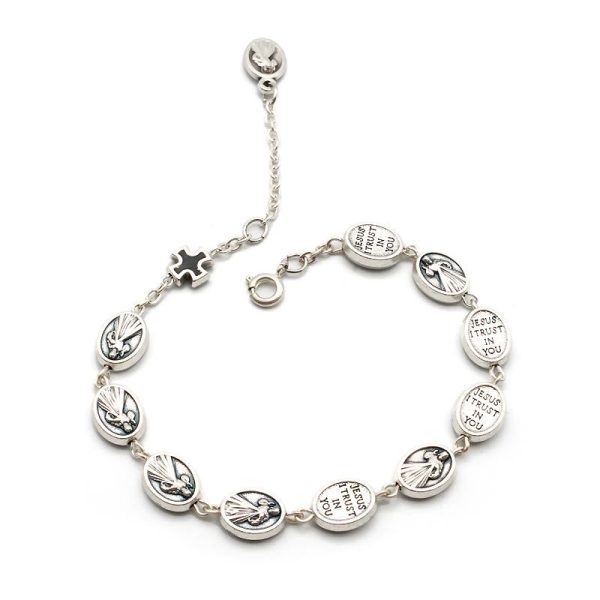 Christianartworkshop St. Benedict, Miraculous Medal & Cross Classic Bracelet: A Timeless Token of Divine Protection