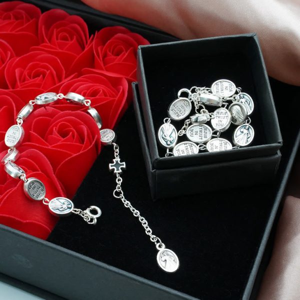 Christianartworkshop St. Benedict, Miraculous Medal & Cross Classic Bracelet: A Timeless Token of Divine Protection