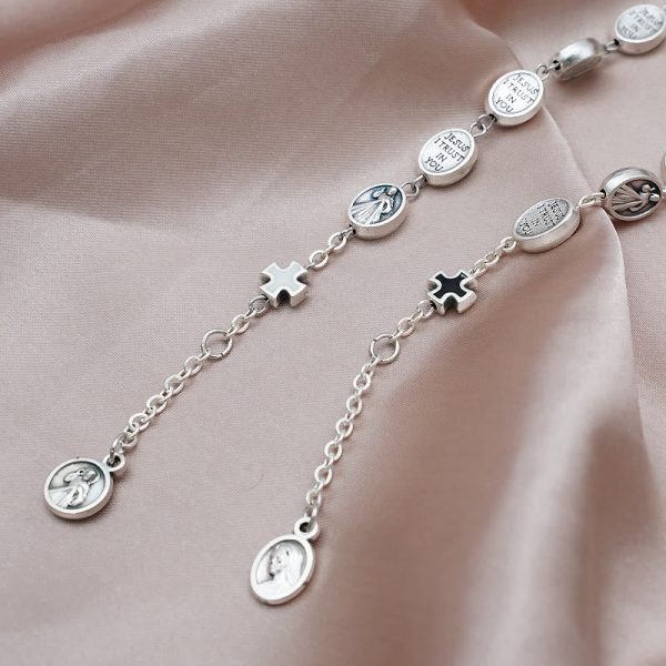 Christianartworkshop St. Benedict, Miraculous Medal & Cross Classic Bracelet: A Timeless Token of Divine Protection