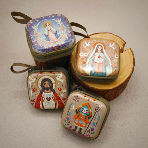 9 Patterns Cartoon Style Square Rosary Cases: A Beautiful Blend of Faith and Function