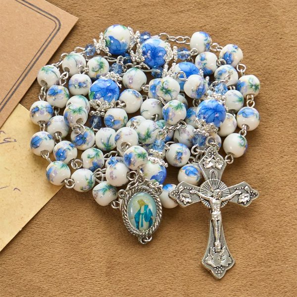 PRAYERFUL FAITH: Handmade Floral Lily of the Vally Beads Rosary