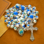 Handmade Floral Lily of the Vally Beads Rosary: Divine Peace Gem