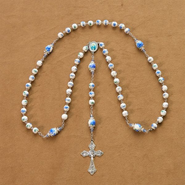 PRAYERFUL FAITH: Handmade Floral Lily of the Vally Beads Rosary