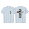 Christianartworkshop Camo Cross Design With Philippians 4:13 Verse Christian T-Shirt