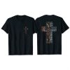 Christianartworkshop Camo Cross Design With Philippians 4:13 Verse Christian T-Shirt