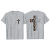 Christianartworkshop Camo Cross Design With Philippians 4:13 Verse Christian T-Shirt