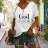 Christianartworkshop Women's God Is Still Writing Your Story Print V-Neck T-shirt