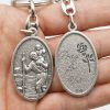 Christianartworkshop Artistic Metal Crafted St. Christopher Keychain: Heirloom of Traveler's Blessings