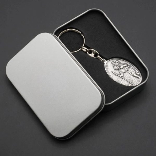 Christianartworkshop Artistic Metal Crafted St. Christopher Keychain: Heirloom of Traveler's Blessings