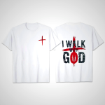 Christian Artworkshop I Walk With God T-Shirt