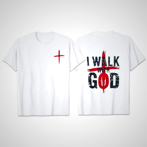 Christian Artworkshop I Walk With God T-Shirt