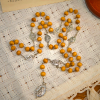 Olive Wood Rosary Featuring Our Lady Medal: Divine Devotion in Every Bead