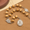 Olive Wood Rosary Featuring Our Lady Medal: Divine Devotion in Every Bead