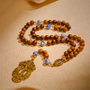 Virgin Mary & Crucifix of Wooden and Ceramics Beads Blessed Devotion Rosary