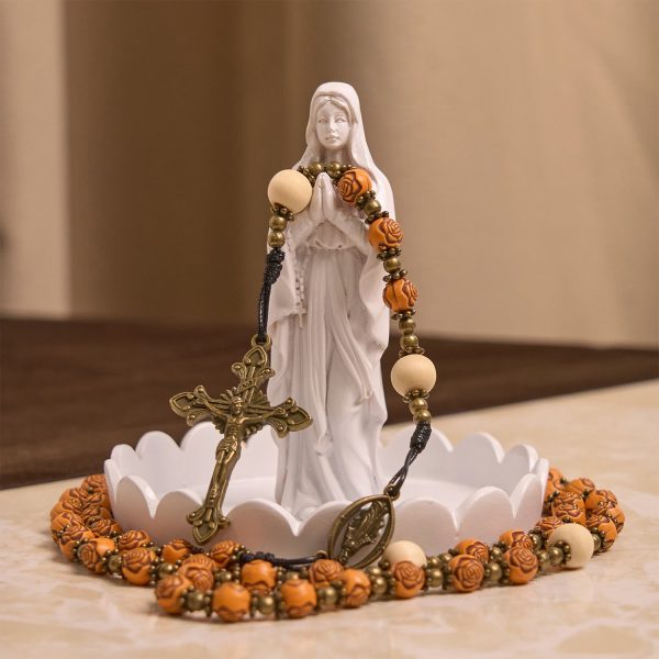 PRAYERFUL FAITH: Exquisite Rose Beads with Miraculous Medal Rosary