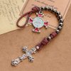 PRAYERFUL FAITH: All-Place Portable Paracord Pocket Rosary with Crucifix & St. Benedict