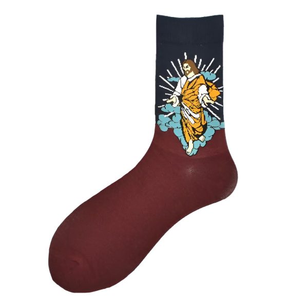 Christianartworkshop He Has Risen Blessed Jesus Unisex Socks: Grace for Every Step