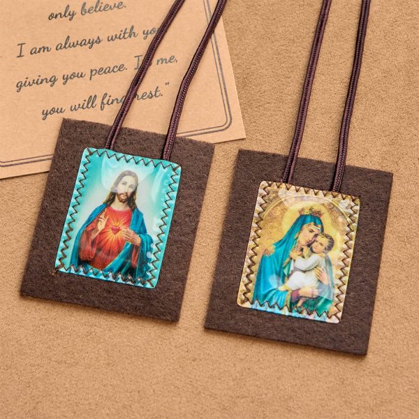 Blessed Brown Wool Scapular of Our Lady of Mt. Carmel & Sacred Heart: Unique Spiritual Bond
