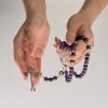Christianartworkshop Purple Agate & Cloisonné Beads Rosary with Virgin Mary Medal & Crucifix: Feel Graceful Devotion