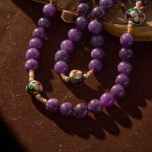 Christianartworkshop Purple Agate & Cloisonné Beads Rosary with Virgin Mary Medal & Crucifix: Feel Graceful Devotion