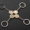 Classic Golden Edged St. Benedict Keychain with Intricate Patterns: Timeless Symbol of Spiritual Devotion