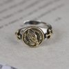 925 Sterling Silver Vintage Style Intricate Carved Praying Hands Ring