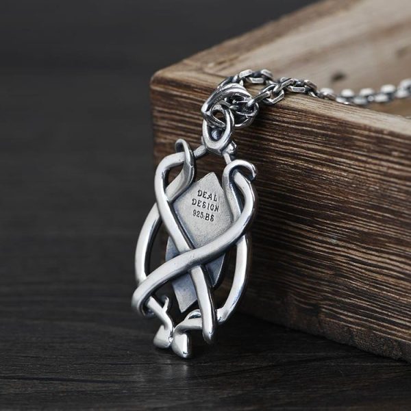 925 Sterling Silver Armor Cross Pendant with Golden Core Sacred Crest Necklace: Shield of Grace