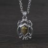 925 Sterling Silver Armor Cross Pendant with Golden Core Sacred Crest Necklace: Shield of Grace