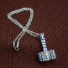 Sacred 925 Silver Hammer Cross Necklace: Rugged Faith Symbol with Retro Edge