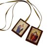 Blessed Brown Wool Scapular of Sacred Heart of Jesus and Virgin Mary