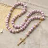 PRAYERFUL FAITH: Blessed Miniature Baseball Beads Rosary with Golden Holy Chalice & Crucifix
