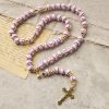 PRAYERFUL FAITH: Blessed Miniature Baseball Beads Rosary with Golden Holy Chalice & Crucifix