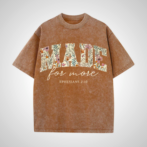 Christian Artworkshop 'Made for More' Washed T-Shirt