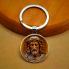 Classic Style Divine Jesus with Crown of Thorns Keychain: Timeless Symbol of Spiritual Redemption