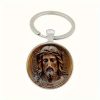 Classic Style Divine Jesus with Crown of Thorns Keychain: Timeless Symbol of Spiritual Redemption