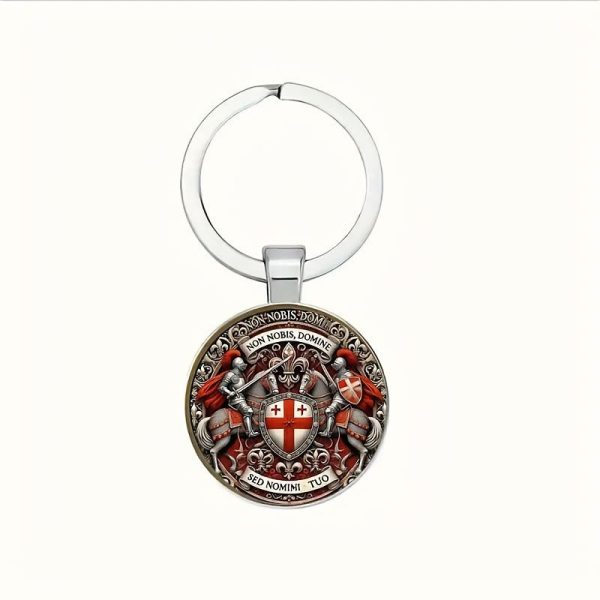 Spiritual Companion Knights Templar Keychain: Faith-Filled Token of Chivalric Grace