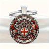 Spiritual Companion Knights Templar Keychain: Faith-Filled Token of Chivalric Grace
