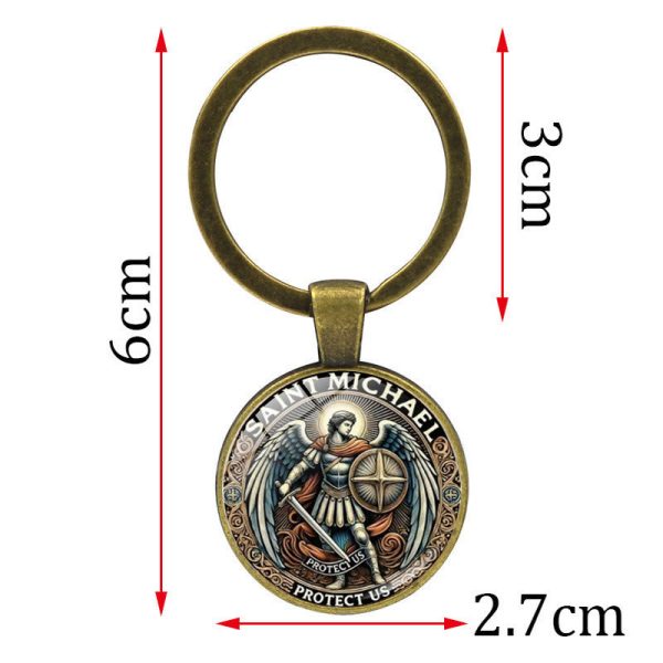 Soulful Light Shadow St. Michael the Archangel Keychain: Profound Sign of Spiritual Defense