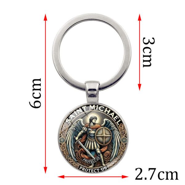 Soulful Light Shadow St. Michael the Archangel Keychain: Profound Sign of Spiritual Defense