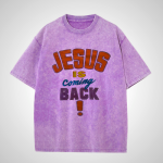 Jesus Is Coming Back Unisex Washed T-Shirt - Christian Artwork
